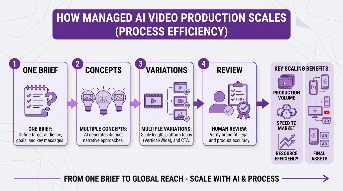 How Managed AI Video Production Scales